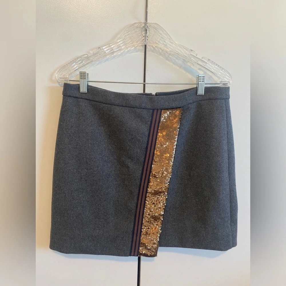 J. Crew wool Blend Origami Skirt Mini Sequins Women's Size 6